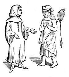 Costume of the commonality, 14th century, (1910). Artist: Unknown