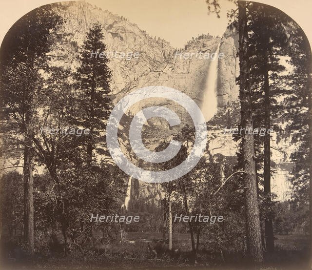 Yosemite Fall. Down the Valley. 2637 Ft., 1861. Creator: Carleton Emmons Watkins.