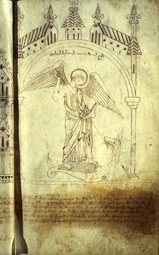 Page from the Black Book of the Exchequer, 13th century. Creator: Unknown.