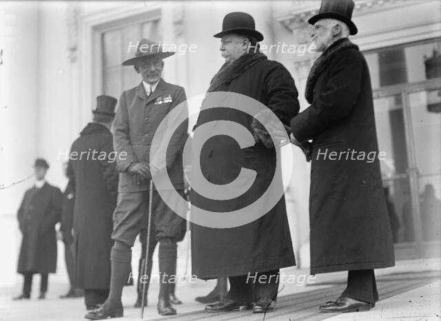 Sir Robert Baden-Powell, William Howard Taft and James Bryce, 1911. Creator: Harris & Ewing.