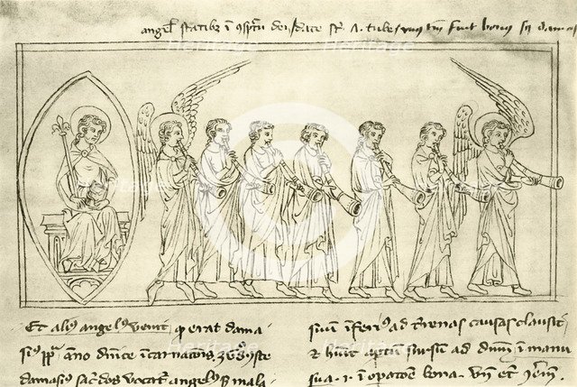 'Oliphants and crots; Scriptum super apocalypsim, from the end of the fourteenth century.', 1948. Artist: Unknown.