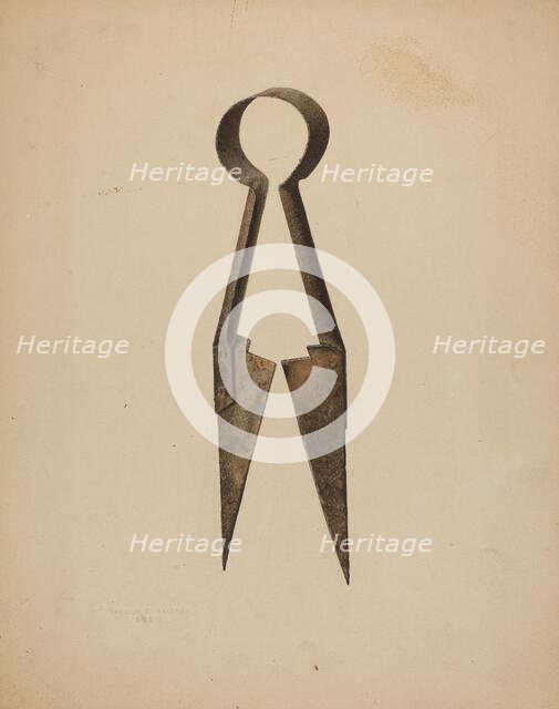 Trimming Shears, 1935/1942. Creator: Harold Ballerd.