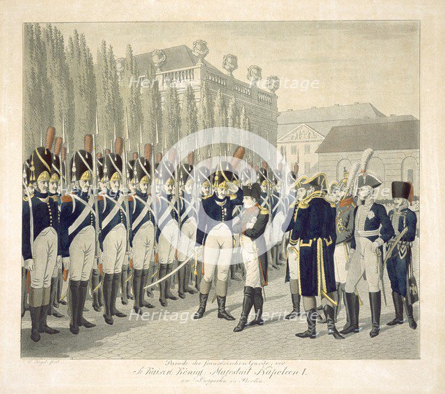 Napoleon and his Imperial Guard, early 19th century. Artist: Unknown.