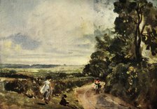 'A Country Road with Trees and Figures', c1830, (1934).  Creator: John Constable.
