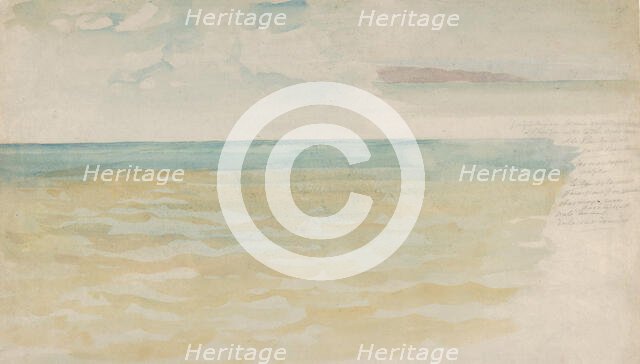 The Sea at Dieppe, ca. 1852-54. Creator: Eugene Delacroix.