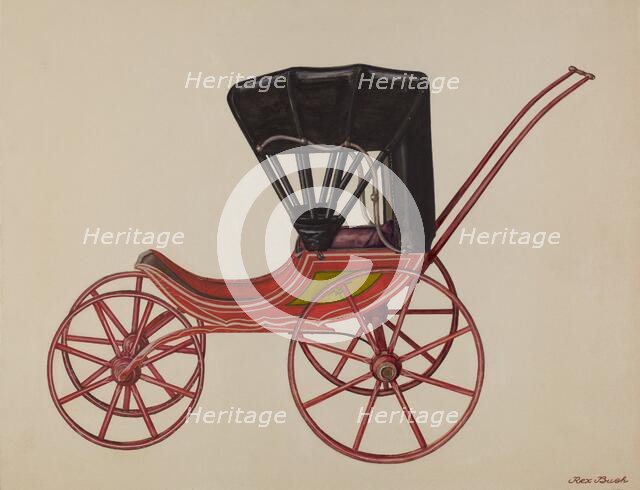 Doll Carriage, c. 1937. Creator: Rex F Bush.