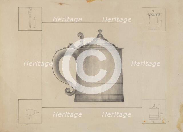 Pewter Tankard, c. 1936. Creator: Henry Meyers.