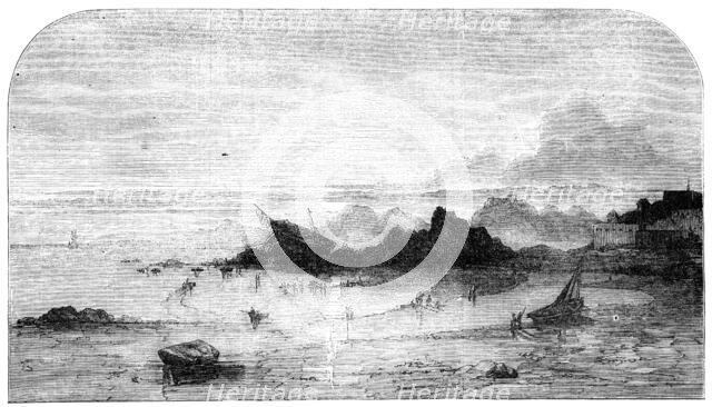 Wreck of "The Amelia", on the Hermitage Rocks, Jersey, 1856.  Creator: Unknown.