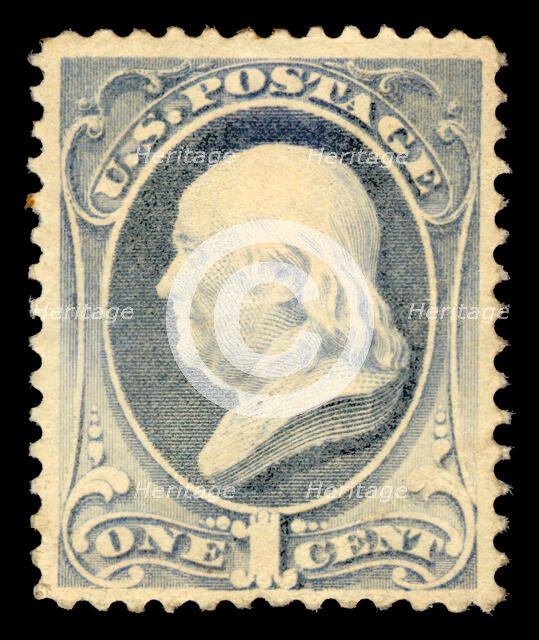 1c Franklin single, 1881. Creator: American Bank Note Company.