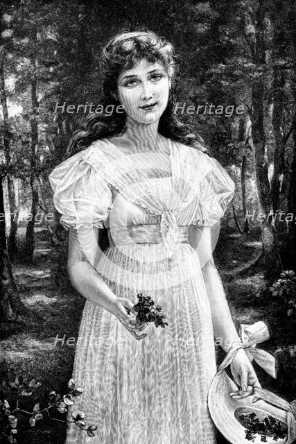 Violets, by Otto Lingner, 1895. ' Creator: Berlin Photographic Co.