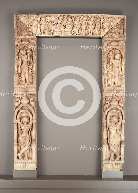 Door Frame with the Coronation of Rama, 18th century. Creator: Unknown.