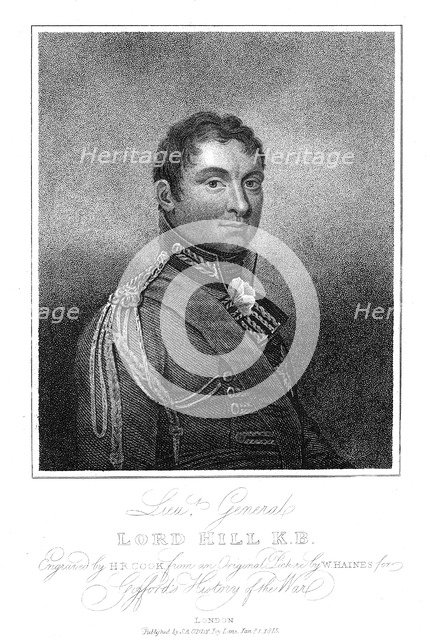 Rowland Hill, 1st Viscount Hill, English soldier, 1815. Artist: Unknown