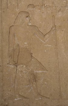 Relief showing deceased, Mastaba of Ti, Egypt, 5th Dynasty, Old Kingdom, 2003. Creator: Unknown.