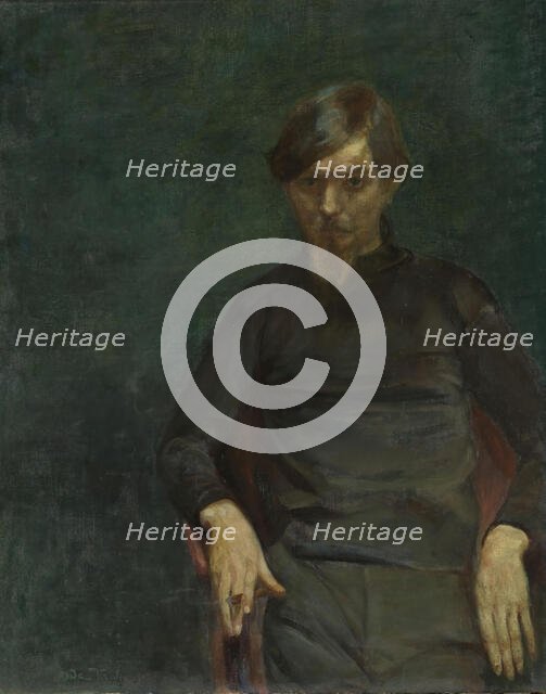 Portrait of the Swedish Painter Ivar Arosenius, probably 1905. Creator: Oda Krohg.