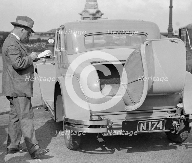 Arrol-Aster at the Southport Rally, 1928. Artist: Bill Brunell.