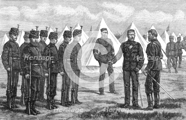 The Royal Visit to Edinburgh: The Queen's City of Edinburgh Rifle Volunteer Brigade, 1881. Creator: Unknown.