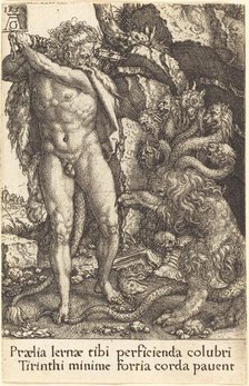 Hercules Fighting with the Hydra of Lernea, 1550. Creator: Heinrich Aldegrever.