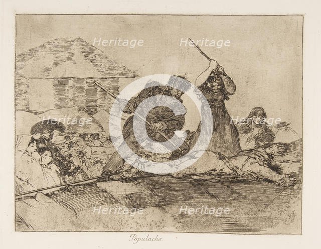 Plate 28 from 'The Disasters of War' (Los Desastres de la Guerra): 'Rabbl..., 1810 (published 1863). Creator: Francisco Goya.