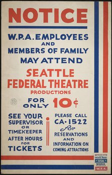 Notice, Seattle, [193-]. Creator: Unknown.