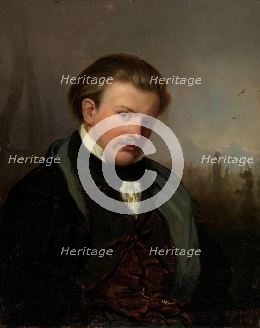 The Norwegian painter G.A. Mordt, 1853. Creator: Carl Henrik Unker.