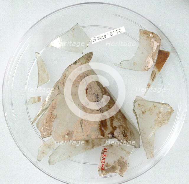 Glass Fragments, Coptic, 4th century. Creator: Unknown.