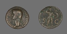 As (Coin) Portraying Emperor Claudius, 41-54. Creator: Unknown.