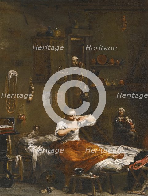 The Flea Hunt. Artist: Crespi, Giuseppe Maria (1665-1747)