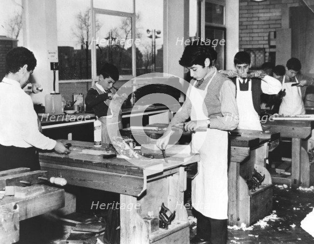 Carpentry class at the Jewish Free School, 1960s. Artist: Unknown