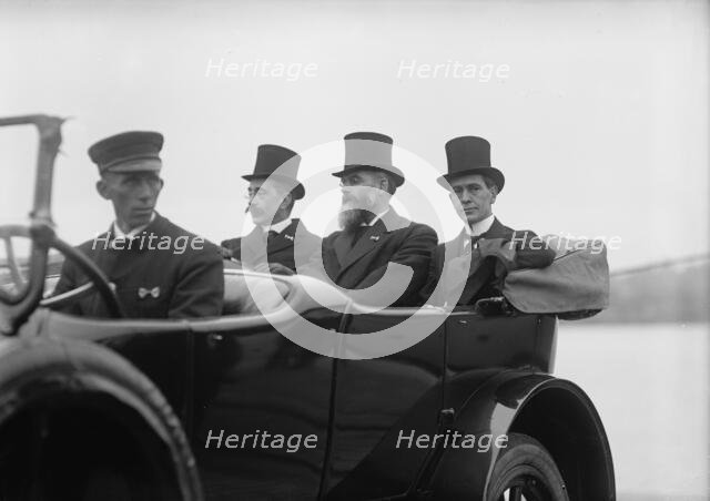 Long, Breckenridge, 3rd Asst. Secretary of State, 1918. Long in Auto with 2 of The Fr. Commn., 1917. Creator: Harris & Ewing.