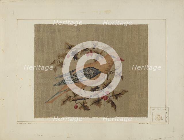 Sampler, c. 1938. Creator: Ralph Morton.