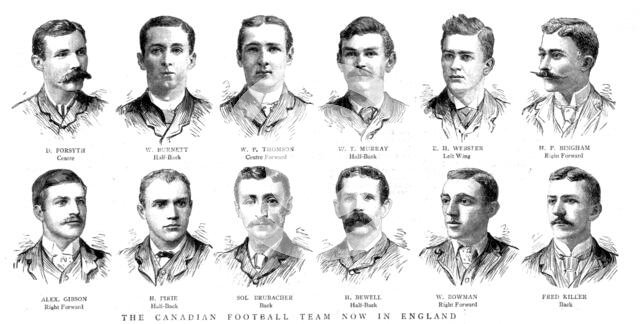 ''The Canadian Football Team now in England', 1888. Creator: Unknown.
