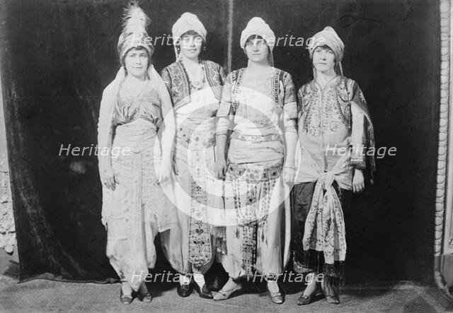 In costume: Ruth Deming, Helen Watson, Dorothy Thurston, Kathleen Dunn, between c1915 and c1920. Creator: Bain News Service.