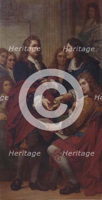 The Engraver Gerard Edelinck in Paris, (1680s), 1862-1872. Creator: Nicaise de Keyser.