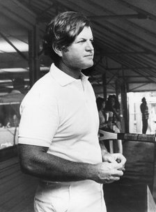 Senator Edward Kennedy (b1932) enjoying a tennis tournament, c1970s. Artist: Unknown