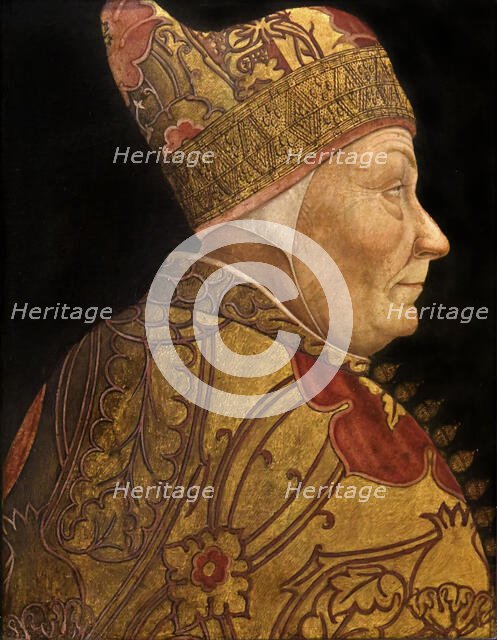 Portrait of Doge Francesco Foscari, c1460. Creator: Bastiani; Lazzaro (1429-1512).