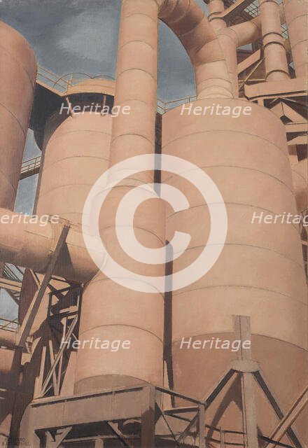 South Works Steel Mill in Chicago, Illinois, 1928. Creator: Boutet de Monvel, Bernard (1881-1949).