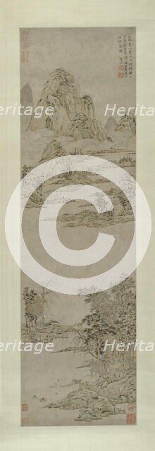 Pulling Oars under Clearing Autumn Skies (Distant Mountains), China, Ming dynasty, c.1545. Creator: Lu Zhi.