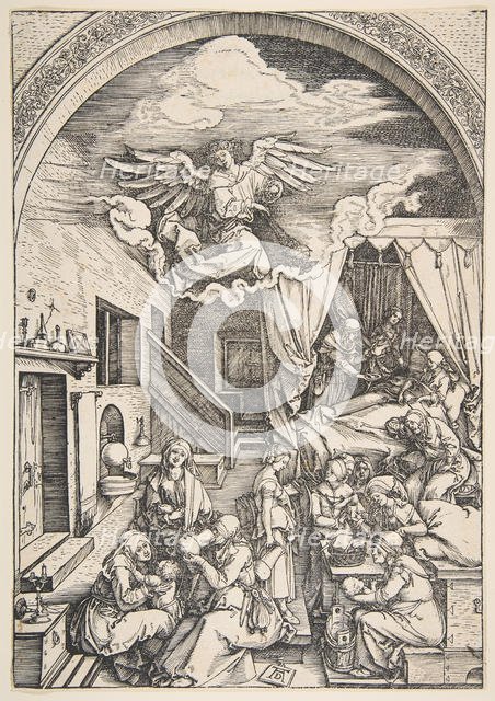 The Birth of the Virgin, from The Life of the Virgin, ca. 1503. Creator: Albrecht Durer.