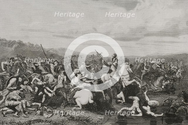 The Carthaginian general and statesman Hannibal in the Iberian Peninsula, Second Punic War, 1852.  Creator: Antonio Roca Sallent.