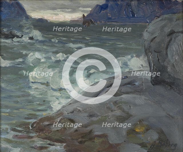 Beach. Study from North Norway, c1900s. Creator: Anna Katarina Boberg.