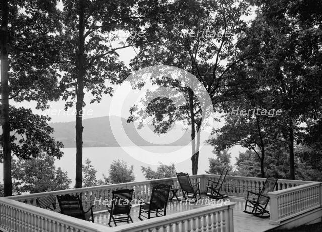 Outlook at Rogers Rock, Lake George, N.Y., between 1900 and 1905. Creator: Unknown.