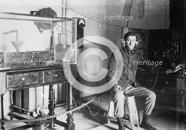 Bermocchi & his wireless "iconograph", between c1910 and c1915. Creator: Bain News Service.