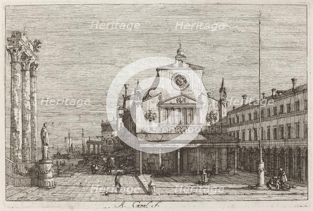 Imaginary View of S. Giacomo di Rialto [upper right], c. 1735/1746. Creator: Canaletto.