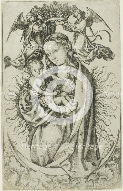 The Madonna on the Crescent Crowned by Two Angels, 1470–75. Creator: Martin Schongauer.