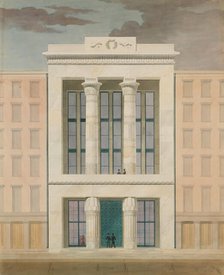 American Institute, New York City (front elevation), 1834-35. Creator: Alexander Jackson Davis.