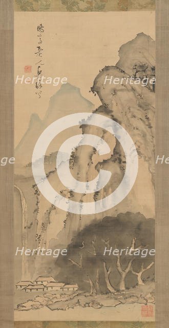 Landscape with Waterfall, ca. 1817. Creator: Kameda Bosai.