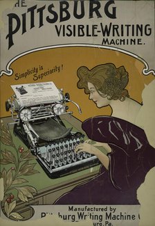 The Pittsburg [sic] visible-writing machine, c1895 - 1917. Creator: Unknown.
