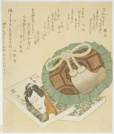 Picture Books and Coin Purse, 1824. Creator: Utagawa Kunimitsu.