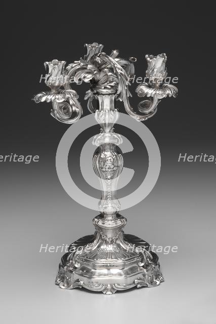 Candelabrum, 1757-1758. Creator: François Thomas Germain (French, 1726-1791).