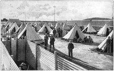 Boer prisoners in a camp at Bloemfontein, 2nd Boer War, 1899-1902. Artist: Unknown